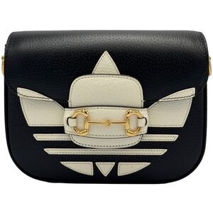 Gucci x Adidas Black Horsebit 1955 Shoulder Bag